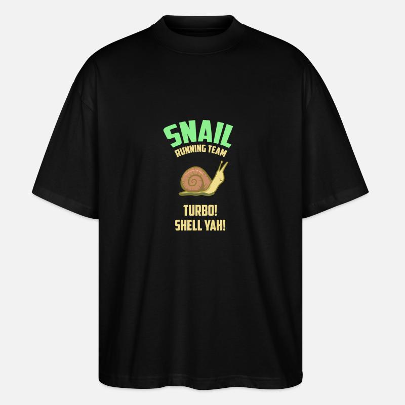 Snail Running Team - Snail - Gift - Stanley/Stella Oversized Unisex Organic T-shirt Blaster 2.0 - black