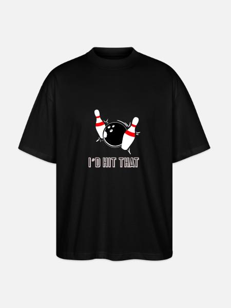 Bowling - Play - Gift - Cone - Stanley/Stella Oversized Unisex Organic T-shirt Blaster 2.0 - black