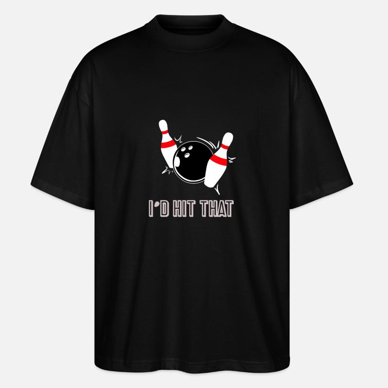 Bowling - Jouer - Cadeau - Cône - T-shirt bio Blaster 2.0 coupe oversize Stanley/Stella Unisexe - noir
