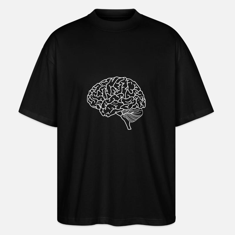 brain - Stanley/Stella Oversized Unisex Organic T-shirt Blaster 2.0 - black