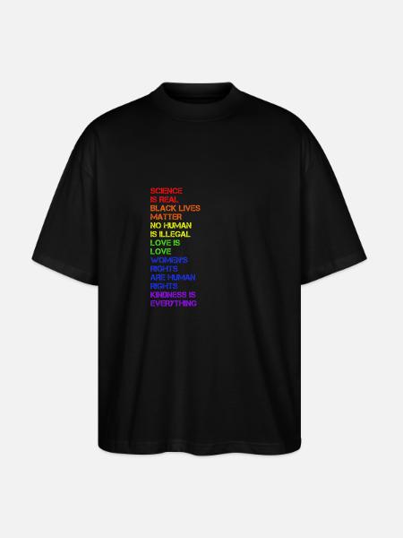 Science is Real - LGBT - Stanley/Stella Oversized Unisex Organic T-shirt Blaster 2.0 - black