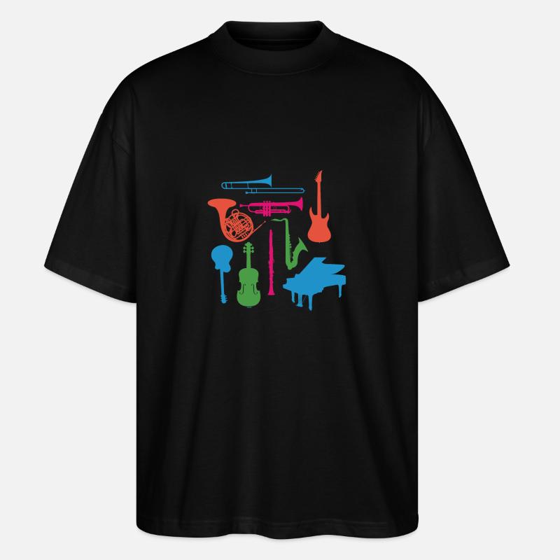 Musikinstrumente - Stanley/Stella Oversized Unisex Bio T-Shirt Blaster 2.0 - Schwarz