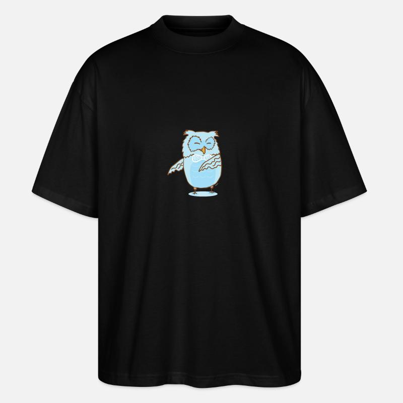 Floss Dance Move Owl - Stanley/Stella Oversized Unisex Organic T-shirt Blaster 2.0 - black