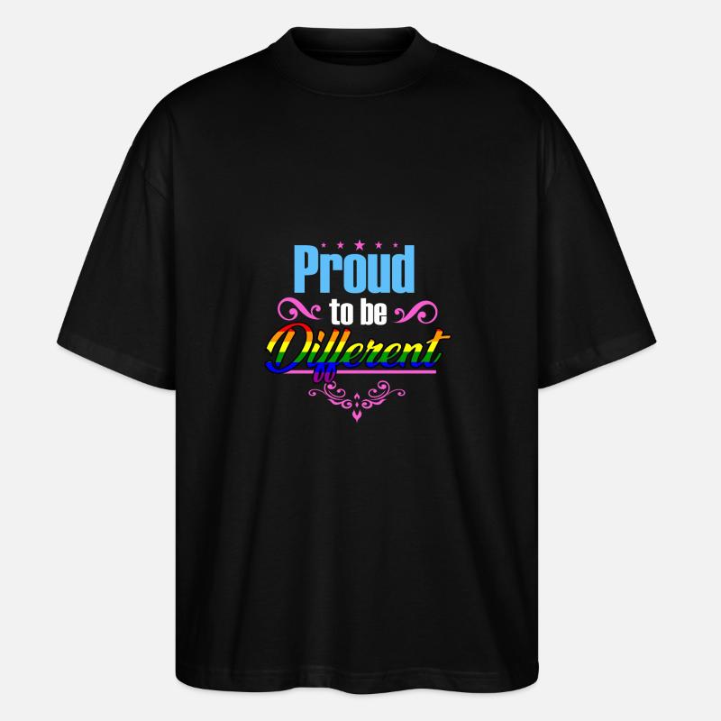 Proud to be Different - Stanley/Stella Oversized Unisex Bio T-Shirt Blaster 2.0 - Schwarz