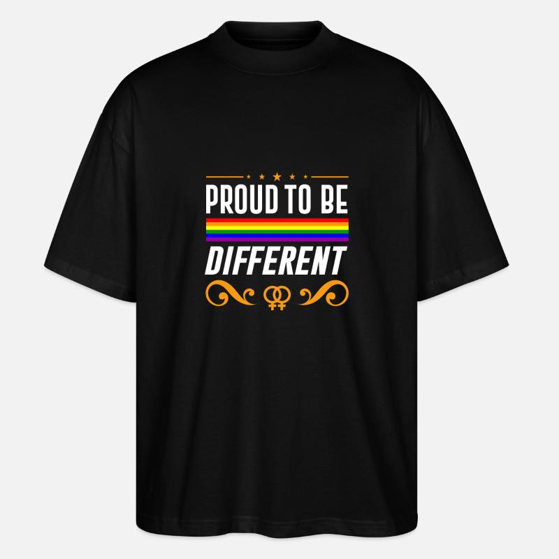 Fier d'être différent - T-shirt bio Blaster 2.0 coupe oversize Stanley/Stella Unisexe - noir