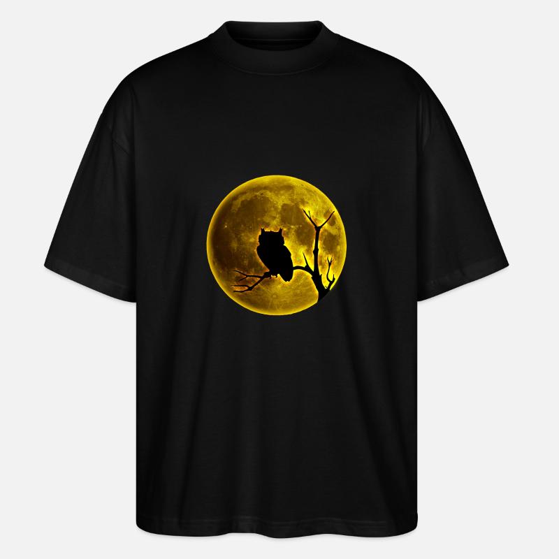 Eule - Stanley/Stella Oversized Unisex Bio T-Shirt Blaster 2.0 - Schwarz