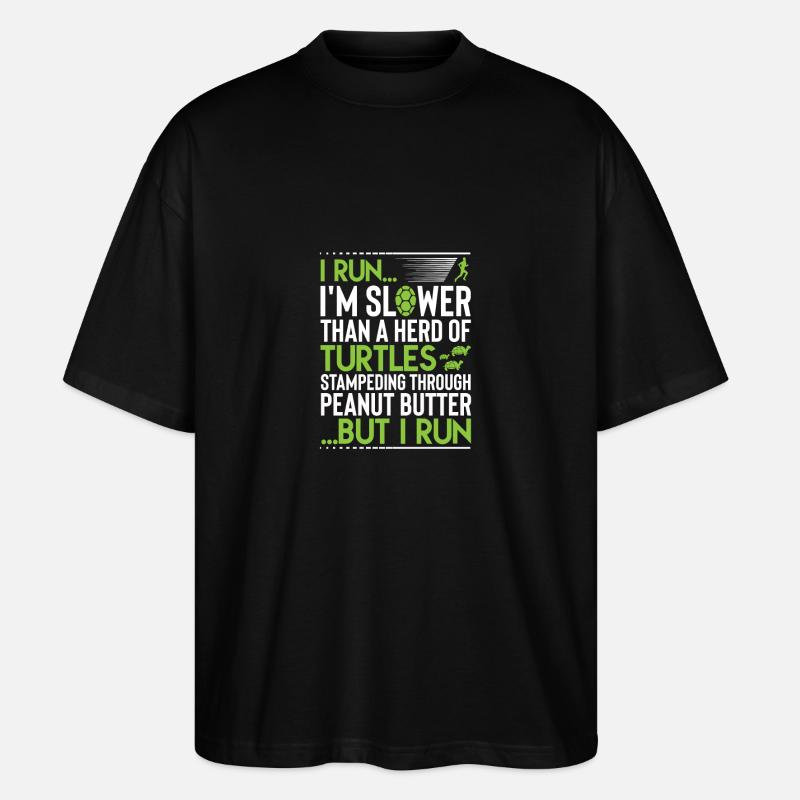 Running Slow - Stanley/Stella Oversized Unisex Bio T-Shirt Blaster 2.0 - Schwarz