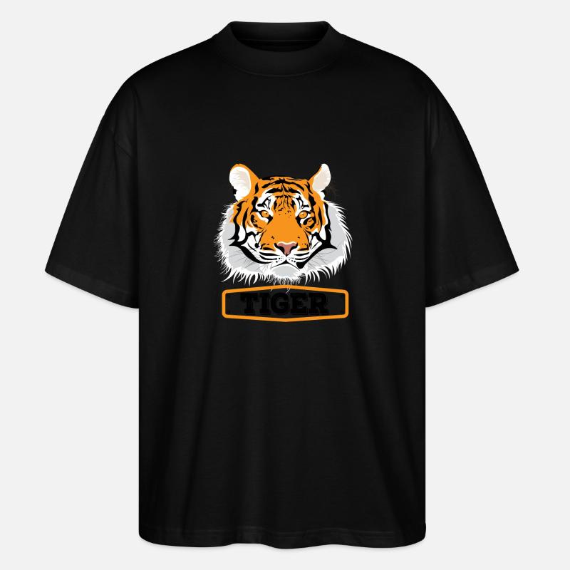 Tiger - Stanley/Stella Oversized Unisex Bio T-Shirt Blaster 2.0 - Schwarz