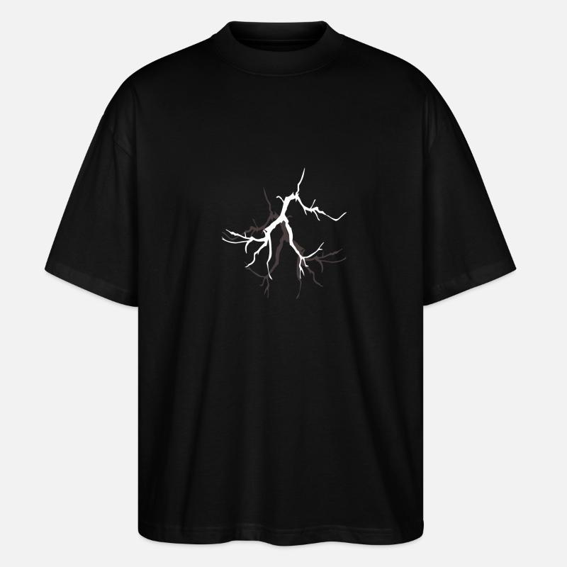 Lightning with Lightning Bolt graphics - Stanley/Stella Oversized Unisex Organic T-shirt Blaster 2.0 - black