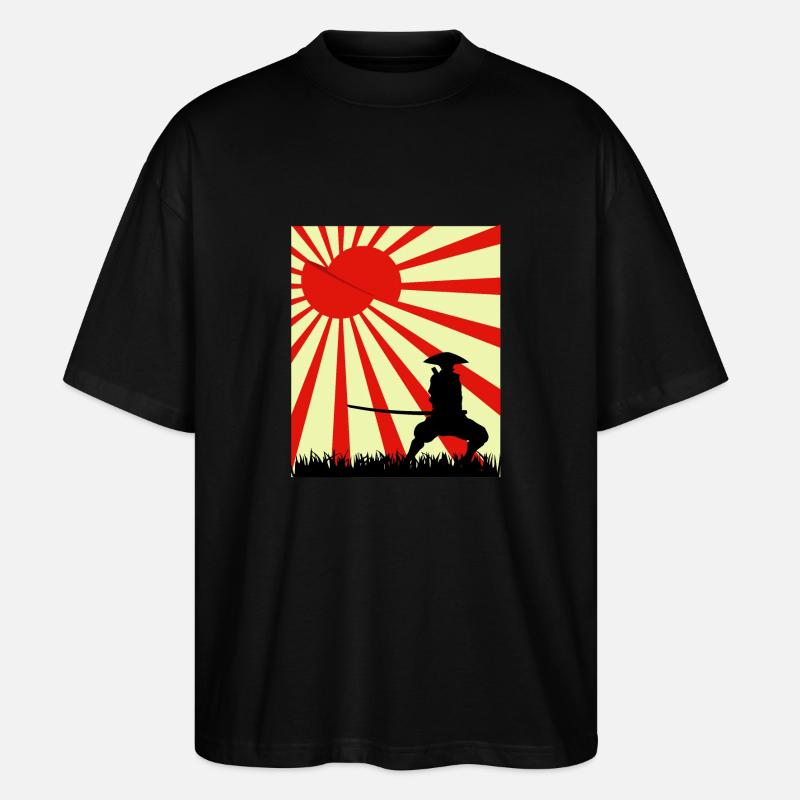 Moon Slice Samouraï - T-shirt bio Blaster 2.0 coupe oversize Stanley/Stella Unisexe - noir