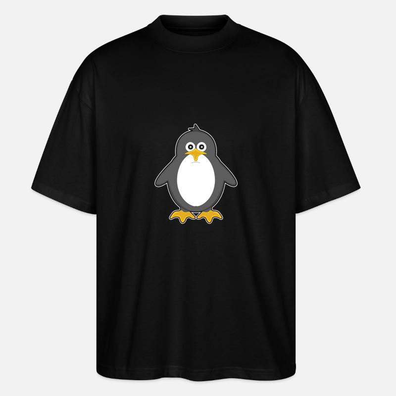 Cute penguin - Stanley/Stella Oversized Unisex Organic T-shirt Blaster 2.0 - black