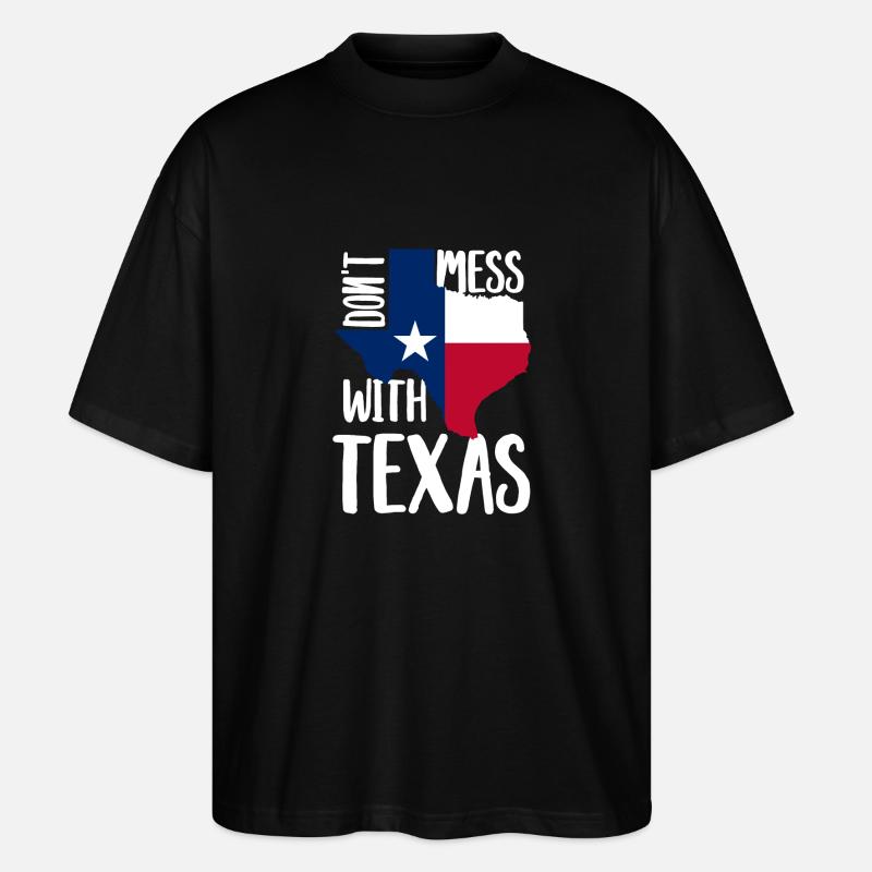 Texas Karte cooles Geschenk - Stanley/Stella Oversized Unisex Bio T-Shirt Blaster 2.0 - Schwarz