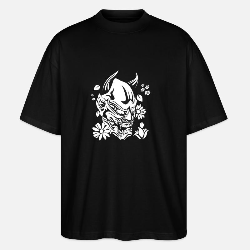 Devil with flowers knows - Stanley/Stella Oversized Unisex Organic T-shirt Blaster 2.0 - black