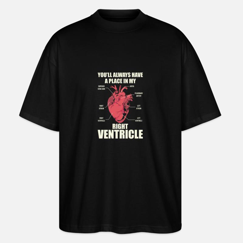 Rettungsdienst -Right Ventricle - Stanley/Stella Oversized Unisex Bio T-Shirt Blaster 2.0 - Schwarz