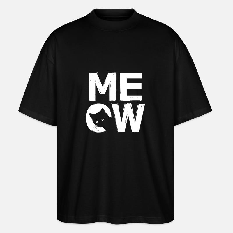 MEOW - conception de chat - T-shirt bio Blaster 2.0 coupe oversize Stanley/Stella Unisexe - noir