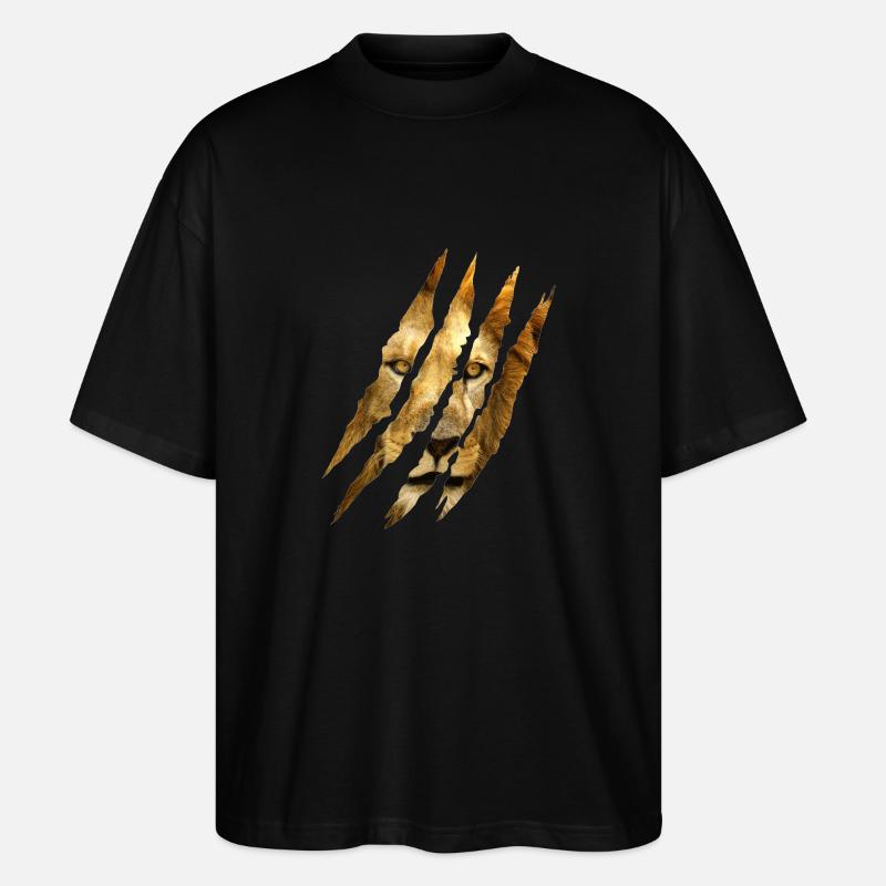 Lion Des griffes - T-shirt bio Blaster 2.0 coupe oversize Stanley/Stella Unisexe - noir