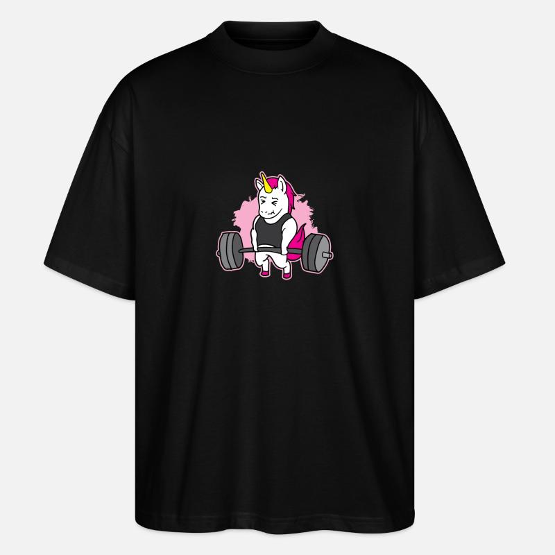 Starkes Einhorn - Stanley/Stella Oversized Unisex Bio T-Shirt Blaster 2.0 - Schwarz