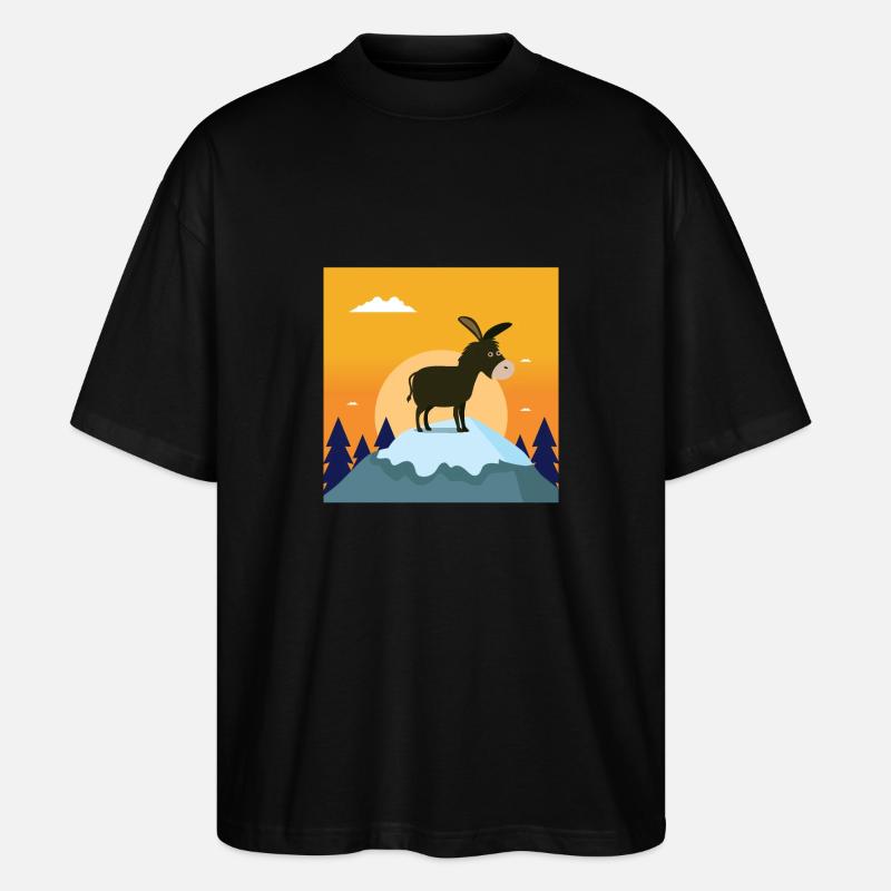 Ânes sur le dessus - T-shirt bio Blaster 2.0 coupe oversize Stanley/Stella Unisexe - noir
