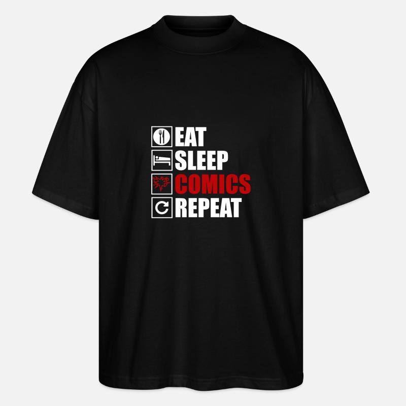 Comics - Stanley/Stella Oversized Unisex Bio T-Shirt Blaster 2.0 - Schwarz