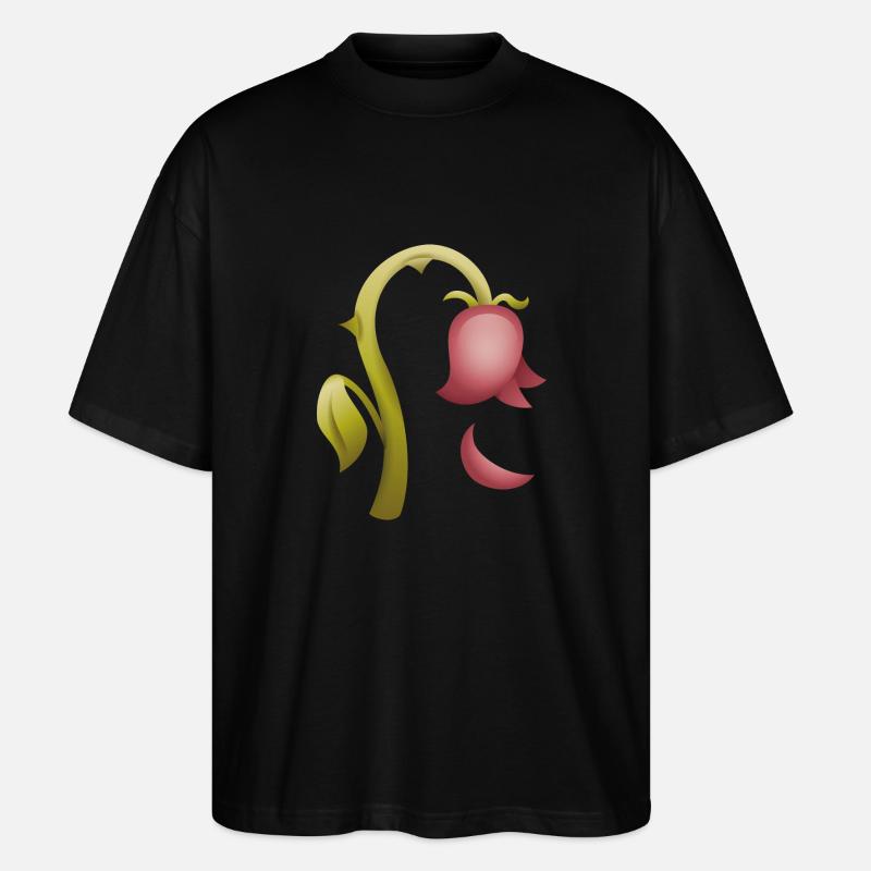 Smiley Flower - Stanley/Stella Oversized Unisex Bio T-Shirt Blaster 2.0 - Schwarz