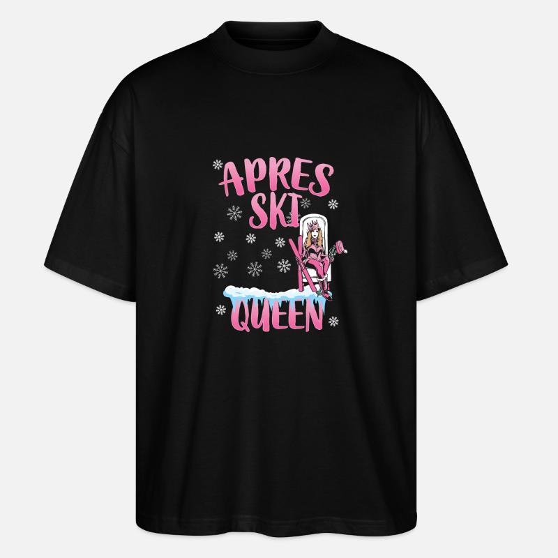 Apres Ski Queen - Stanley/Stella Oversized Unisex Bio T-Shirt Blaster 2.0 - Schwarz