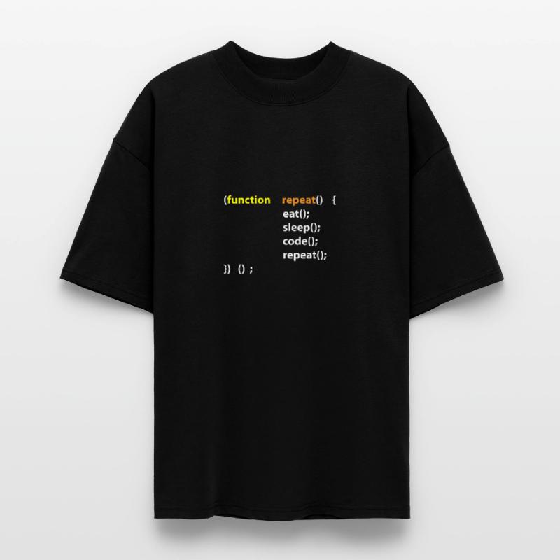 Code Eat Sleep Repeat Hacker IT Cadeau T-shirt bio Blaster 2.0 coupe oversize Stanley/Stella Unisexe
