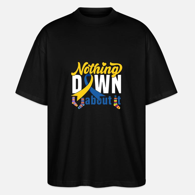 Down Syndrom Socke Geschenk - Stanley/Stella Oversized Unisex Bio T-Shirt Blaster 2.0 - Schwarz