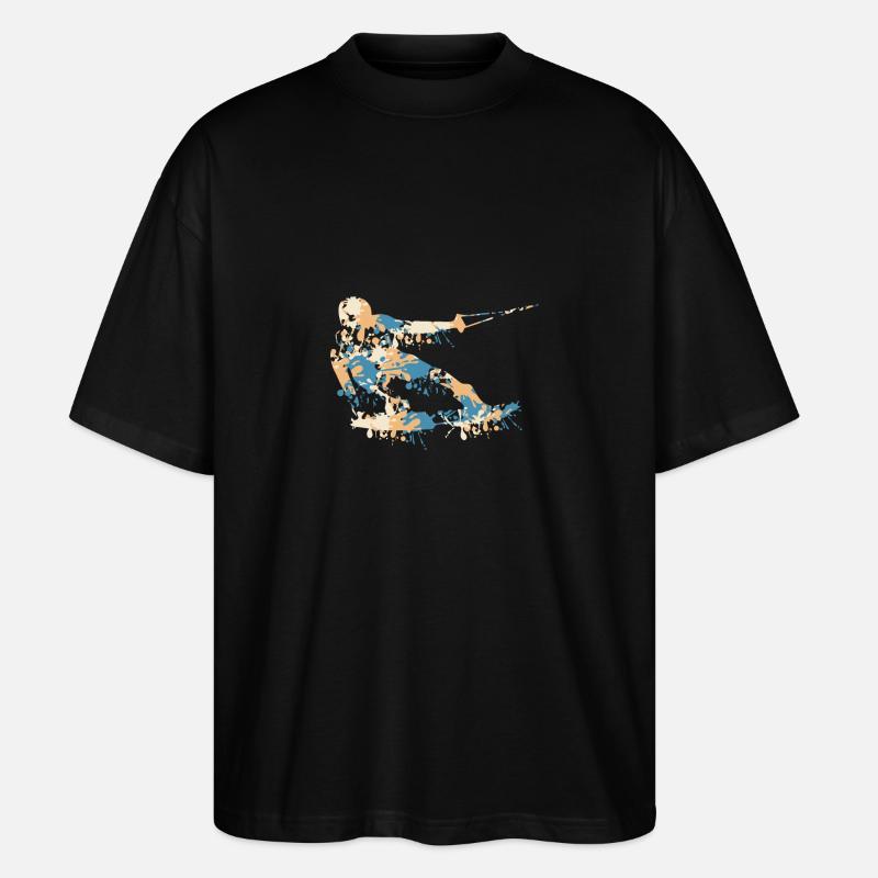 Splash de wakeboard - T-shirt bio Blaster 2.0 coupe oversize Stanley/Stella Unisexe - noir