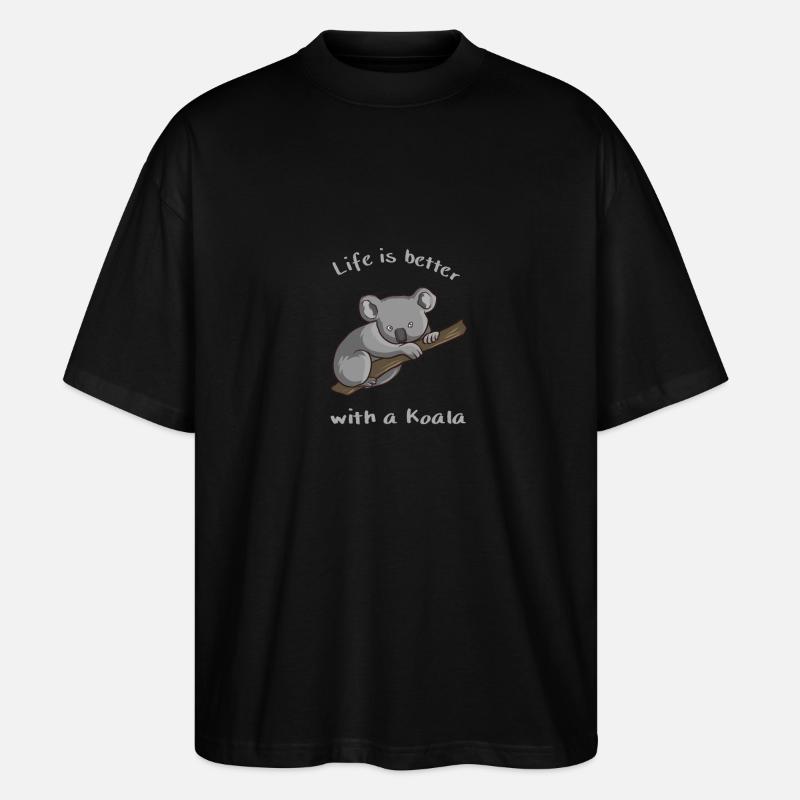 Koalabär - Stanley/Stella Oversized Unisex Bio T-Shirt Blaster 2.0 - Schwarz