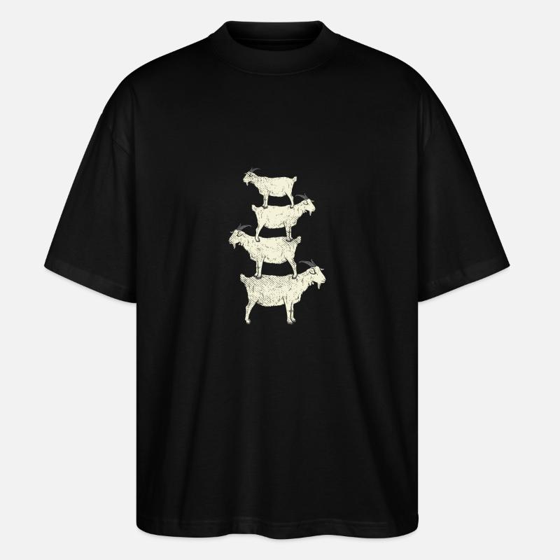 Ziege Ziegen Haustier - Stanley/Stella Oversized Unisex Bio T-Shirt Blaster 2.0 - Schwarz