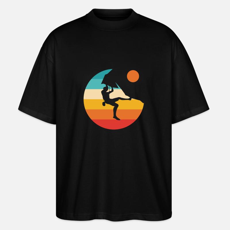 Climbing climbing climber mountain boulder - Stanley/Stella Oversized Unisex Organic T-shirt Blaster 2.0 - black