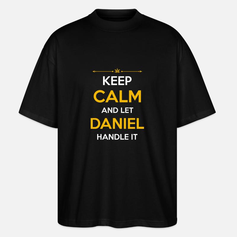 Daniel Name Gift - Stanley/Stella Oversized Unisex Organic T-shirt Blaster 2.0 - black