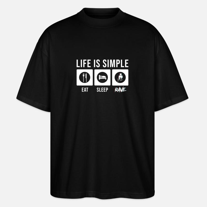 Rave Raver Techno Electro Musique - T-shirt bio Blaster 2.0 coupe oversize Stanley/Stella Unisexe - noir