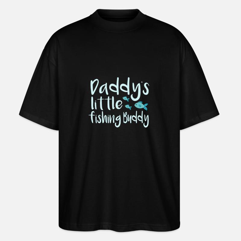 Bébé pêche papa - T-shirt bio Blaster 2.0 coupe oversize Stanley/Stella Unisexe - noir