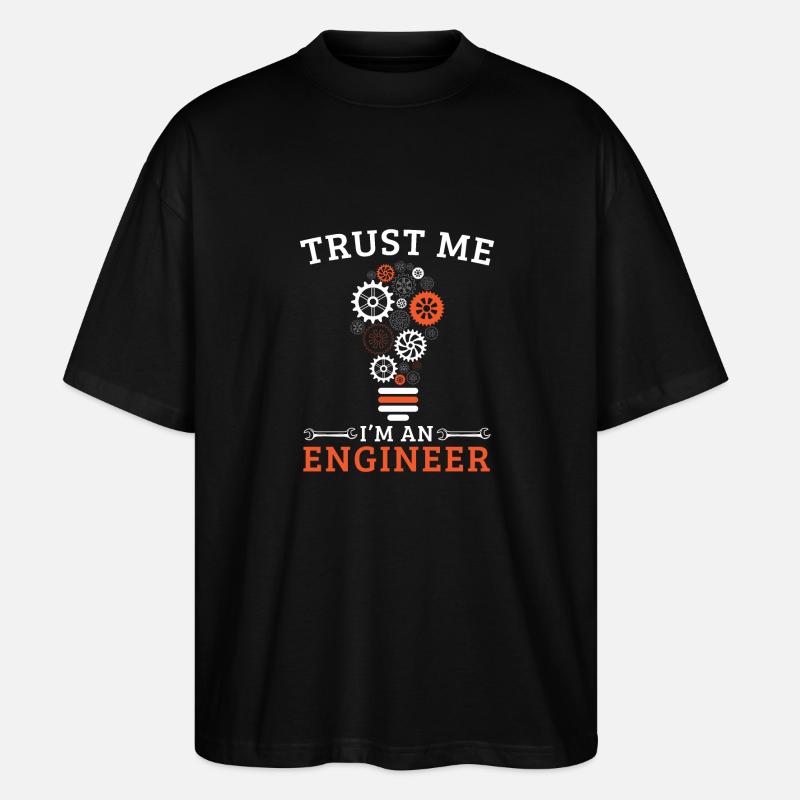 Ingenieur Spruch Abschluss Engineer - Stanley/Stella Oversized Unisex Bio T-Shirt Blaster 2.0 - Schwarz