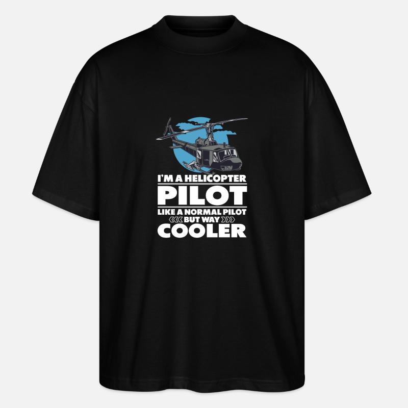 Cool Helicopter Pilot - T-shirt bio Blaster 2.0 coupe oversize Stanley/Stella Unisexe - noir