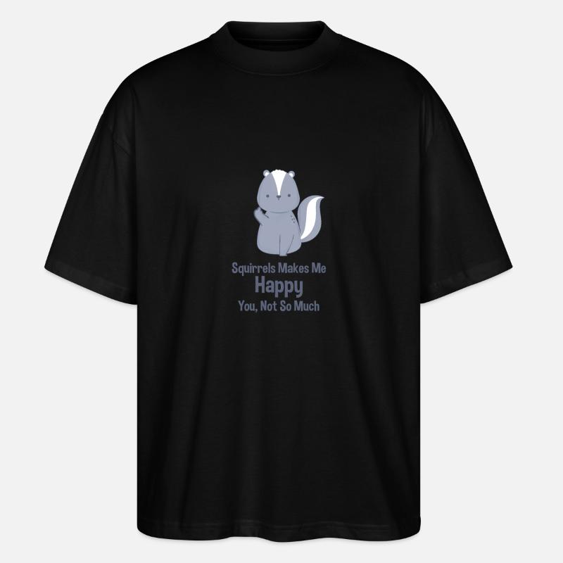 Squirrel funny - Stanley/Stella Oversized Unisex Organic T-shirt Blaster 2.0 - black