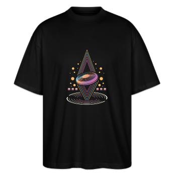 vintage frisbee - Stanley/Stella Oversize Unisex Øko T-shirt Blaster 2.0 - sort - Foran - Alina (178cm) & Michal (187cm)