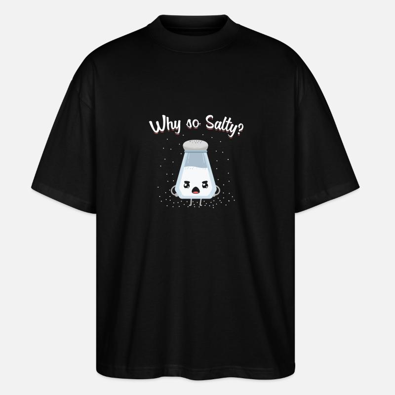 Salzig Wortspiel - Stanley/Stella Oversized Unisex Bio T-Shirt Blaster 2.0 - Schwarz