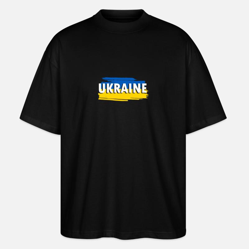 Ukraine Flagge - Stanley/Stella Oversized Unisex Bio T-Shirt Blaster 2.0 - Schwarz