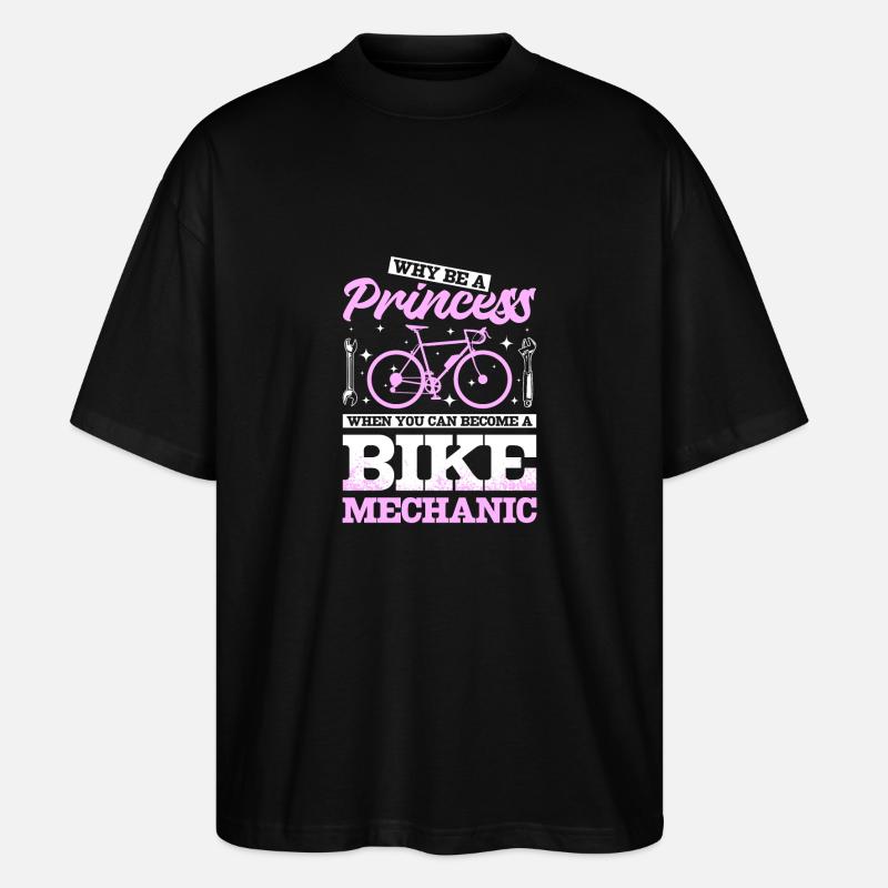 Mécanicien de vélo Princesse - T-shirt bio Blaster 2.0 coupe oversize Stanley/Stella Unisexe - noir