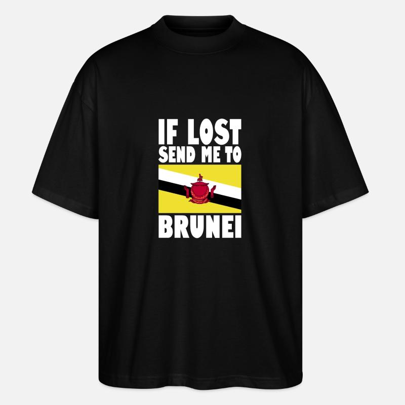 Brunei Flagge Spruch - Stanley/Stella Oversized Unisex Bio T-Shirt Blaster 2.0 - Schwarz