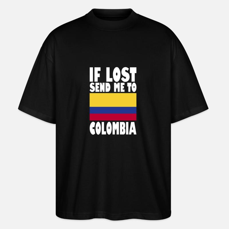 Drapeau de la Colombie - T-shirt bio Blaster 2.0 coupe oversize Stanley/Stella Unisexe - noir