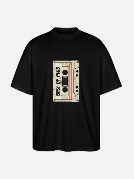 Best of 1963 - Stanley/Stella Oversized Unisex Bio T-Shirt Blaster 2.0 - Schwarz