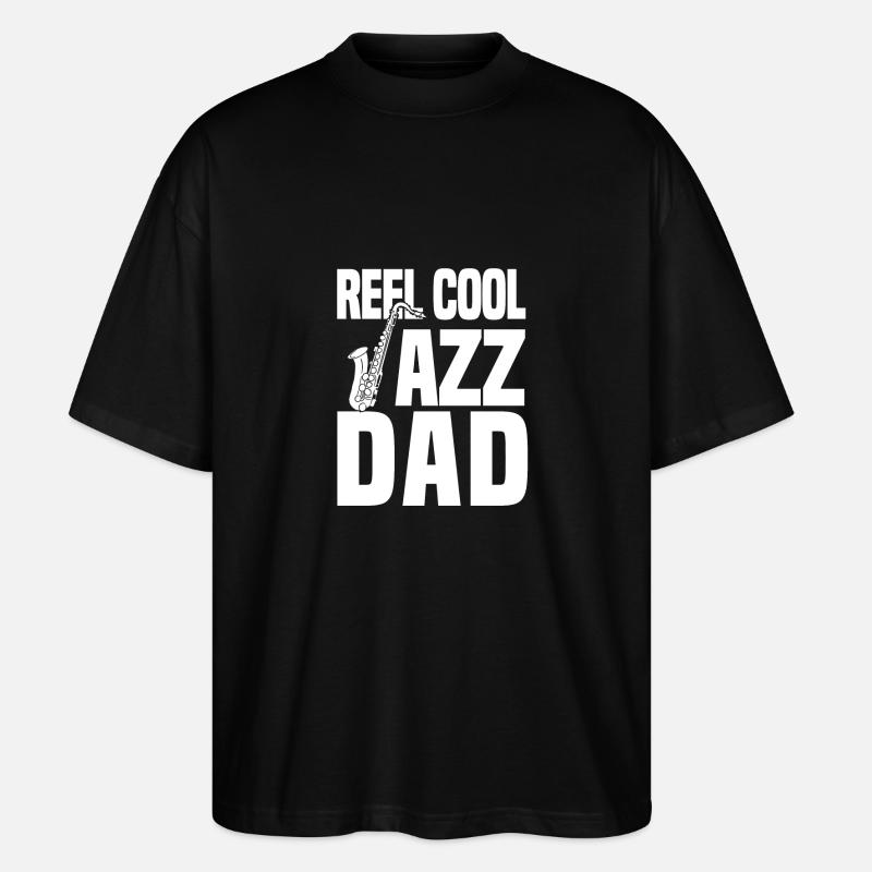 Reel Cool Jazz Dad - Stanley/Stella Oversized Unisex Bio T-Shirt Blaster 2.0 - Schwarz
