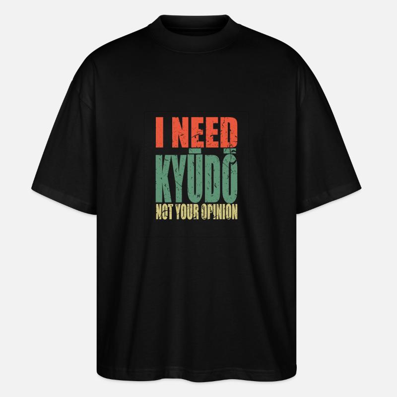 Kyūdō saying funny - Stanley/Stella Oversized Unisex Organic T-shirt Blaster 2.0 - black