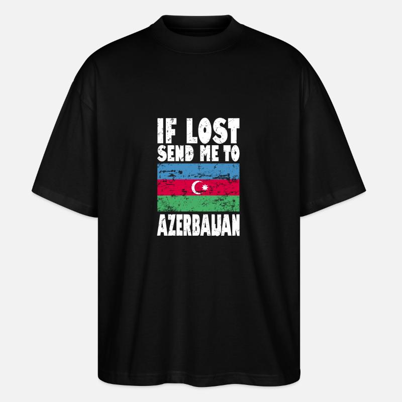 Drapeau de l’Azerbaïdjan - T-shirt bio Blaster 2.0 coupe oversize Stanley/Stella Unisexe - noir