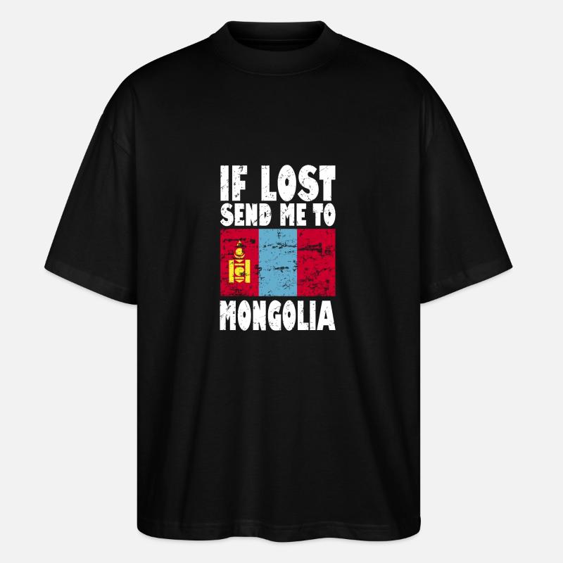 Drapeau de Mongolie - T-shirt bio Blaster 2.0 coupe oversize Stanley/Stella Unisexe - noir