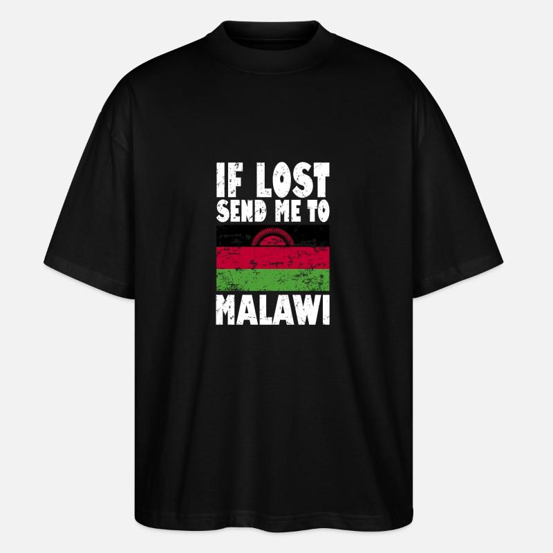 Drapeau du Malawi - T-shirt bio Blaster 2.0 coupe oversize Stanley/Stella Unisexe - noir