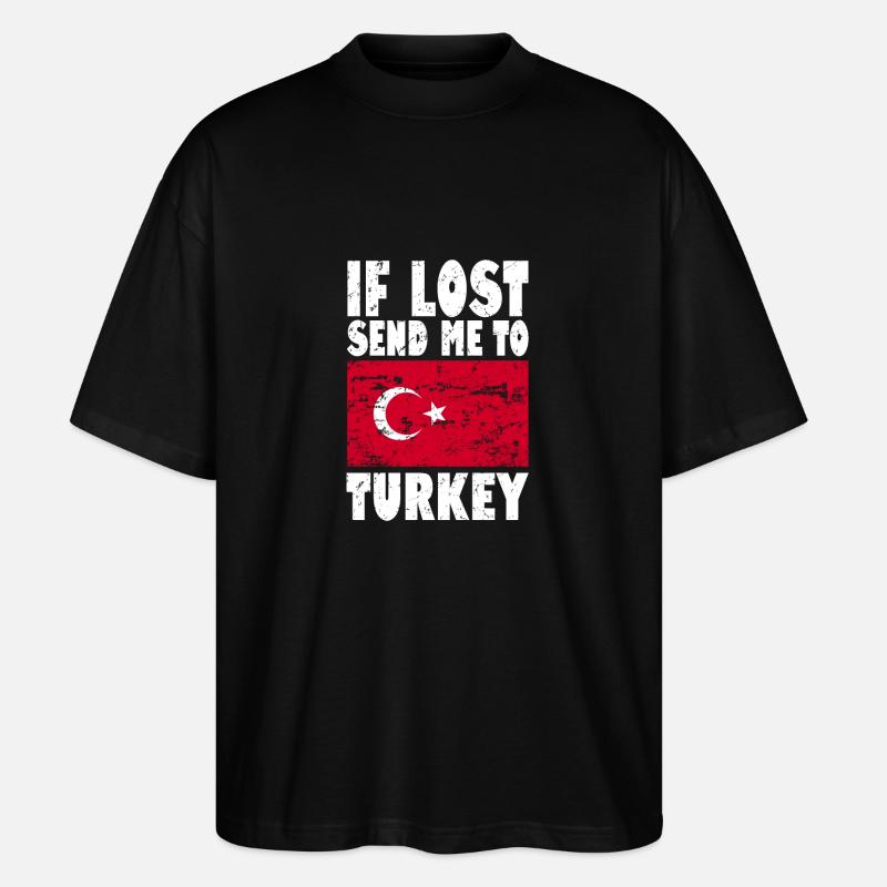 Drapeau de la Turquie - T-shirt bio Blaster 2.0 coupe oversize Stanley/Stella Unisexe - noir